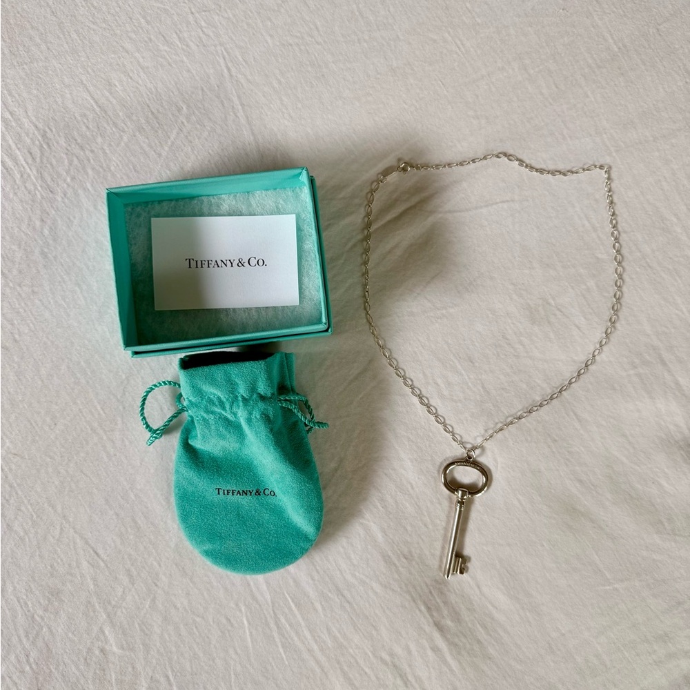 Tiffany & Co. Silver Key Pendant Necklace